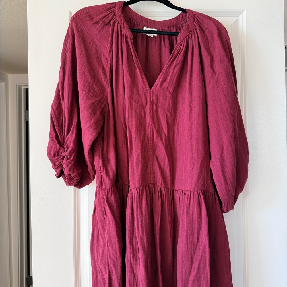 Velvet by Graham & Spencer Deep Red Long Sleeve Dress